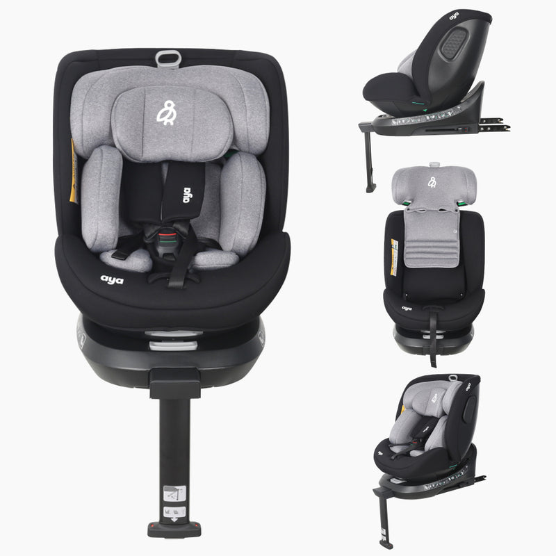 Aya EasySpin2 360 i-Size All Stage Car Seat (Pack of 2) - Pebble
