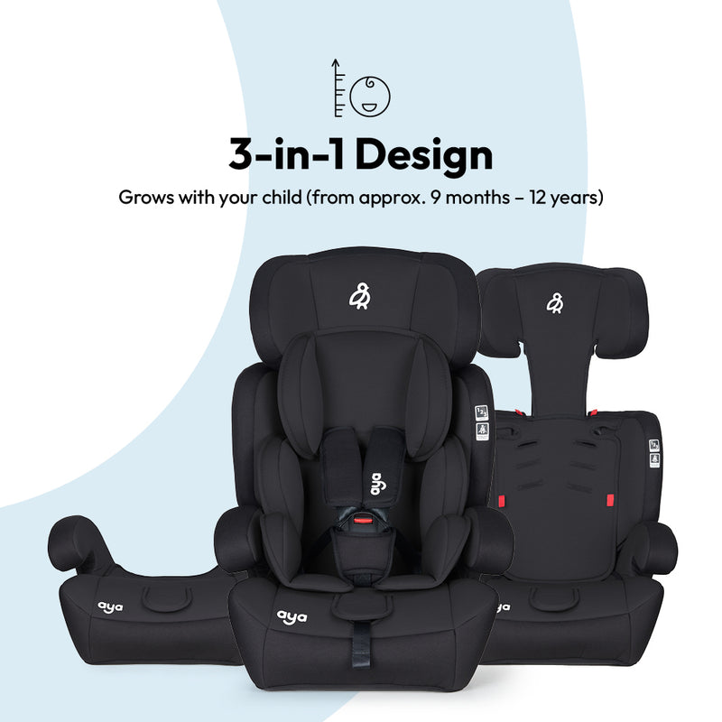 Aya Comfort Group 1/2/3 Car Seat - Navy Blue