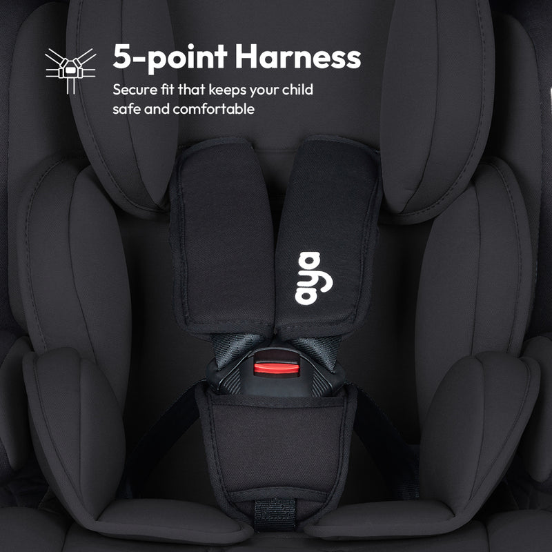 Aya Comfort Group 1/2/3 Car Seat - Navy Blue
