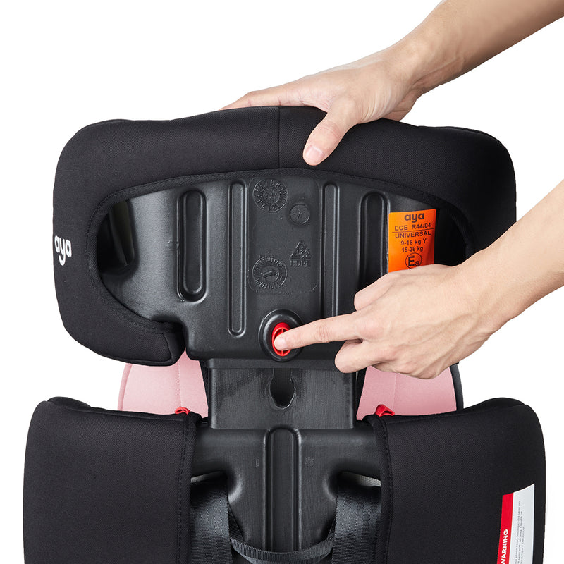 Aya Comfort Group 1/2/3 Car Seat - Dusty Pink