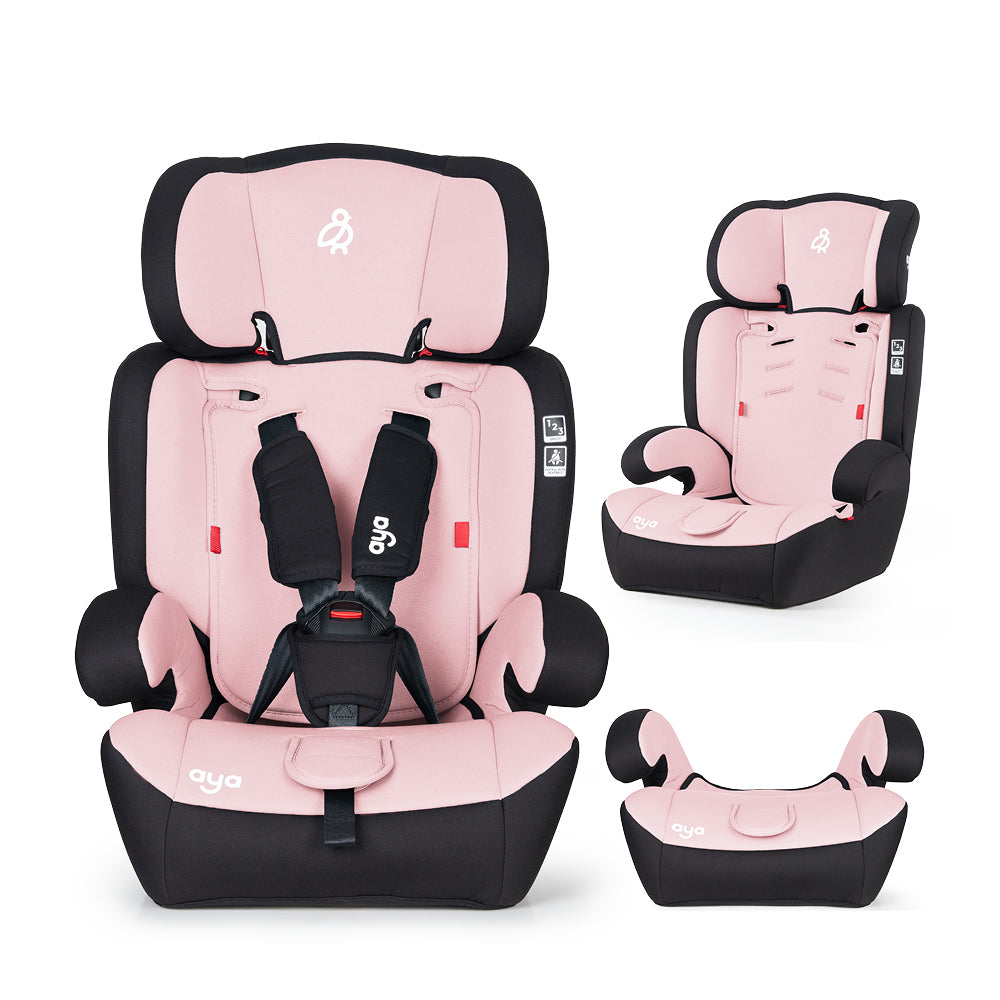 Aya Comfort Group 1/2/3 Car Seat - Dusty Pink