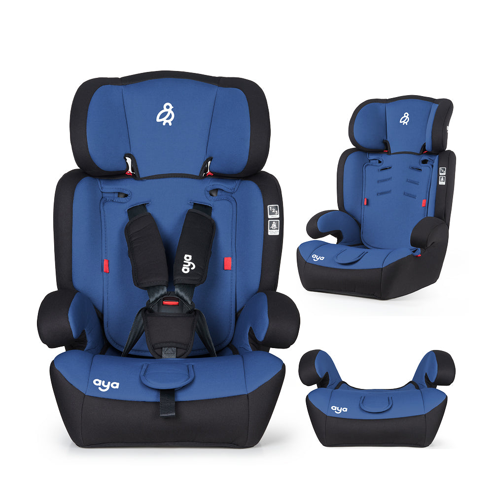Aya Comfort Group 1/2/3 Car Seat - Navy Blue