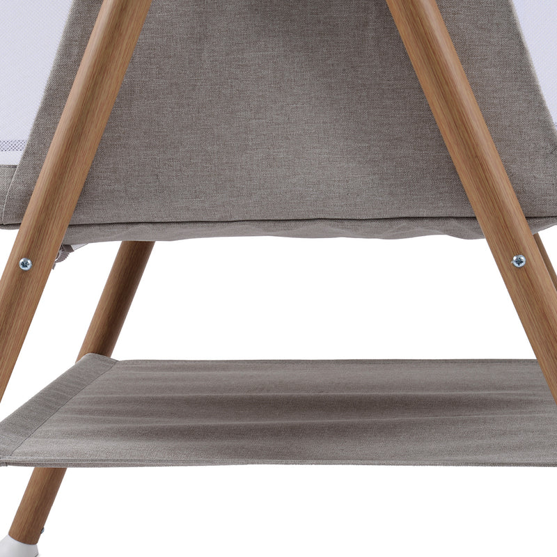 Aya EasyDream Crib - Wood/Stone Grey