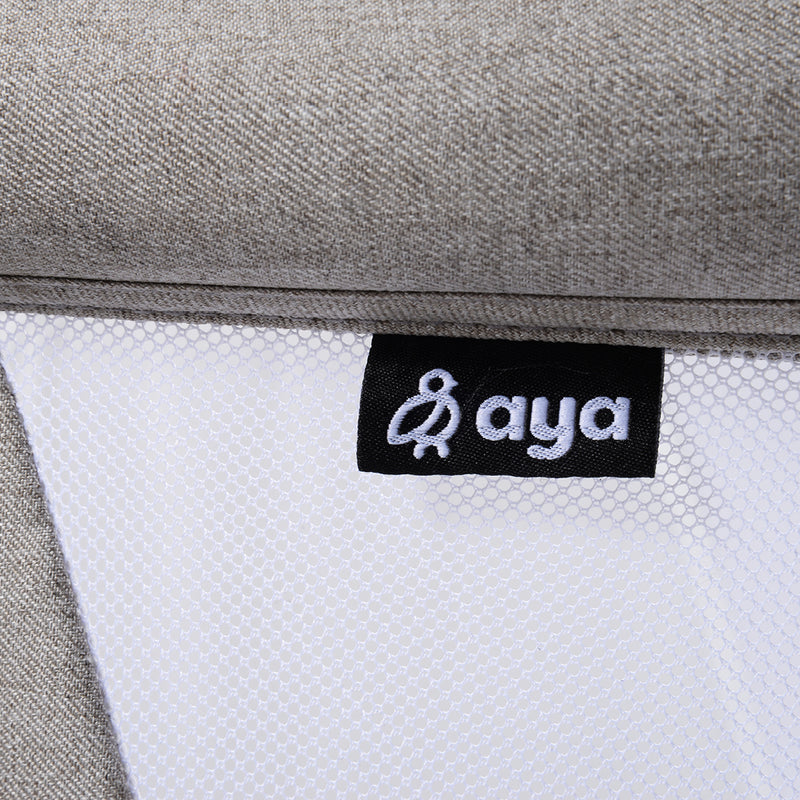 Aya EasyDream Crib - Wood/Stone Grey