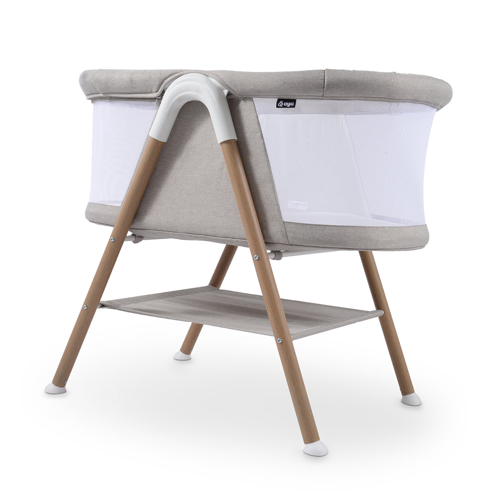 Aya EasyDream Crib - Wood/Stone Grey