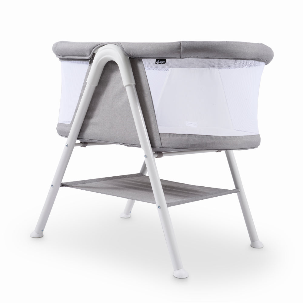 Aya EasyDream Crib - White/Stone Grey