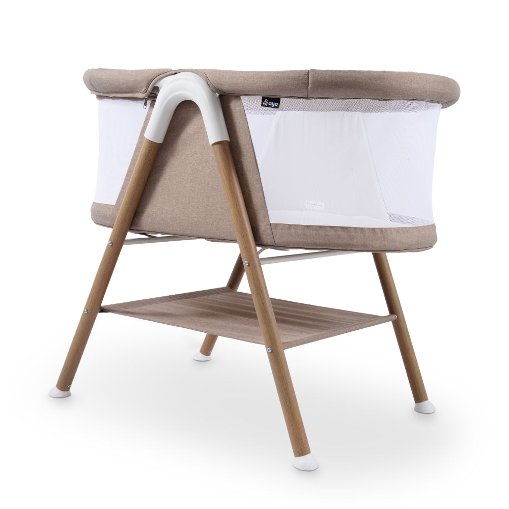 Aya EasyDream Crib - Wood/Sandstone