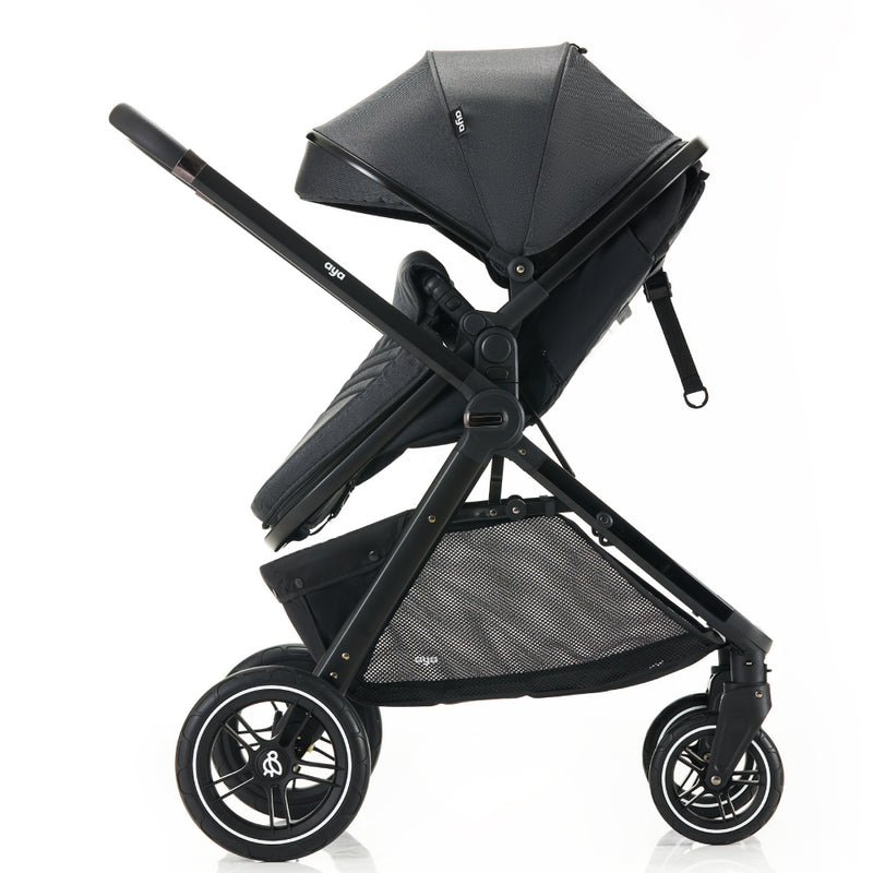 Aya EasyMoov 3 in 1 Pushchair - Midnight Black