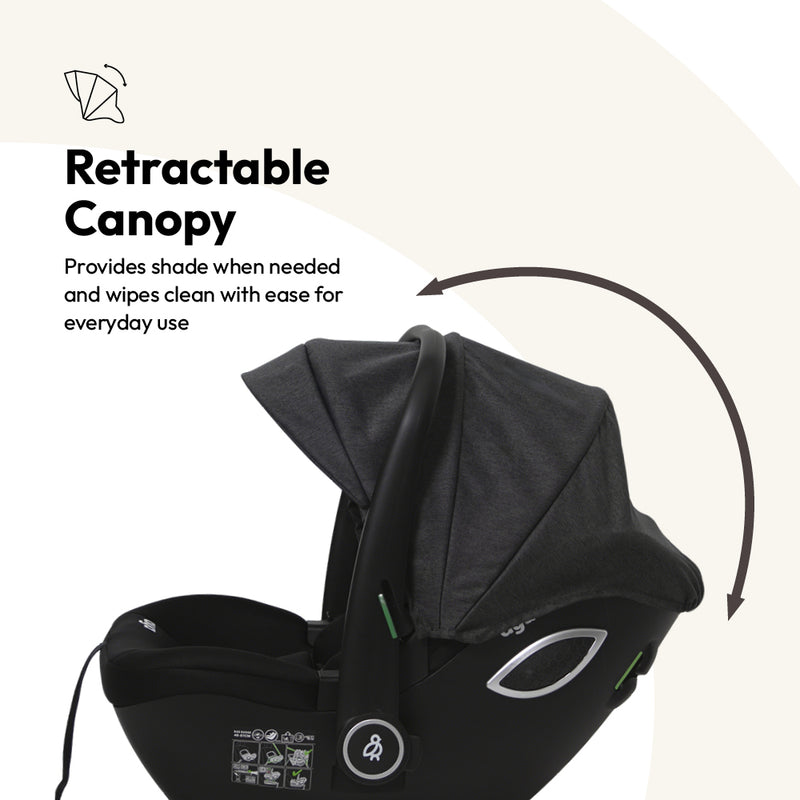 Aya Easygo Group 0+ Infant Carrier - Midnight Black