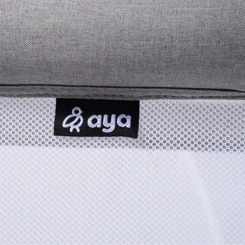 Aya EasyDream Crib - White/Stone Grey