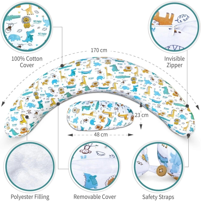 Aya 4in1 Multifunctional Nursing Pregnancy Pillow – Animals