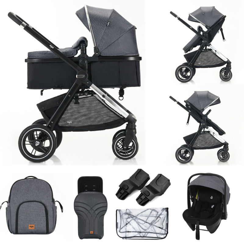 Aya EasyMoov 3 in 1 Pushchair - Stone Grey